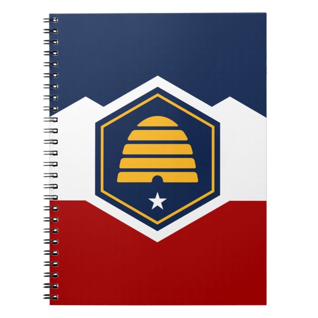 Notebook with Flag of Utah, USA (Front)