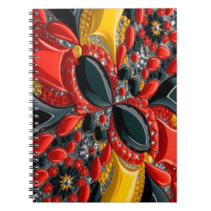 Notebook with Germany Colours Abstract Design