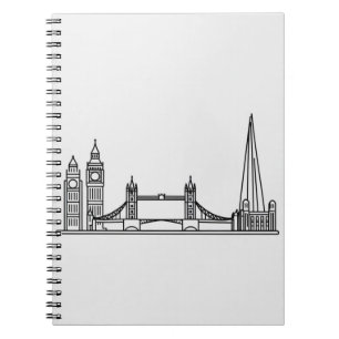 Notebook with London Landmark Sketch – Classic Lin