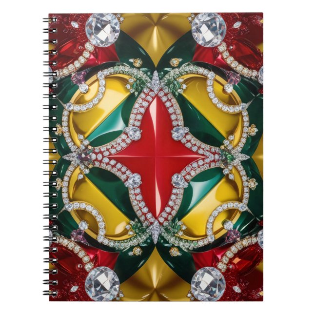 Notebook with Los Angeles Colours Abstract Design (Front)