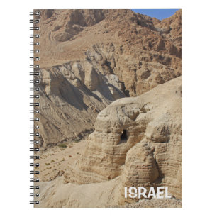 Notebook with Qumran Valley in Israel