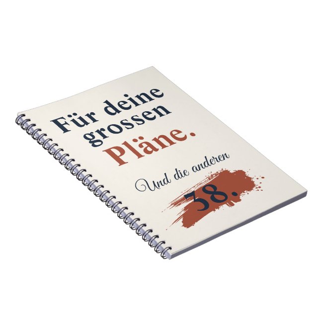 Notebook with saying: Big plans and ... (Right Side)