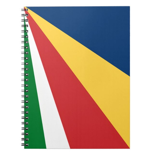 Notebook with Seychelles Colours Abstract Design (Front)