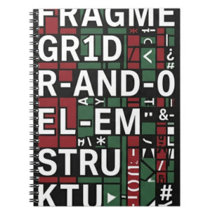 Notebook with typographic design
