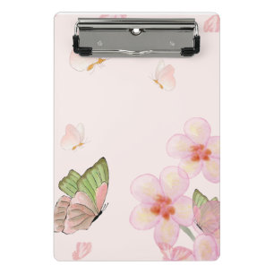Notebook with Whimsical Butterfly Design Mini Clipboard