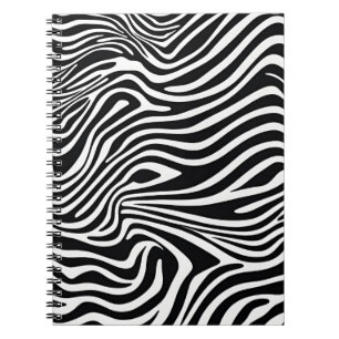 Notebook with Zebra Striped Design 