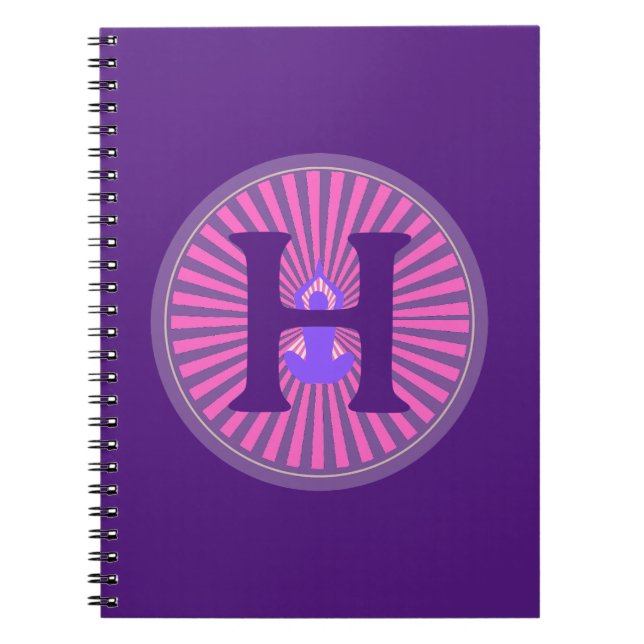 Notebook - Yoga Zen - Personalised - Add Initial (Front)