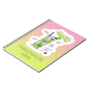 NOTEBOOKS - MOJITO RECIPE COCKTAIL ART