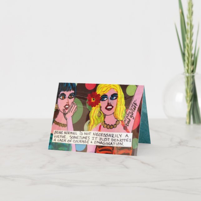 NOTECARD-BEING NORMAL IS NOT NECESSARILY A VIRTUE. CARD (Front)