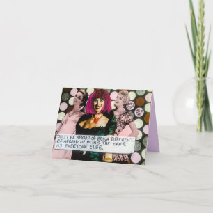 Notecard-don't be afraid of being different. card