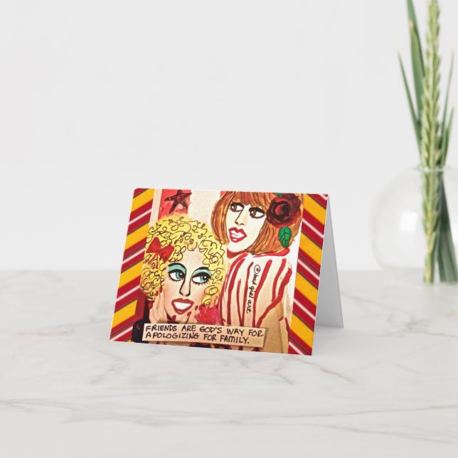 NOTECARD-FRIENDS ARE GOD'S WAY OF APOLOGIZING CARD (Front)