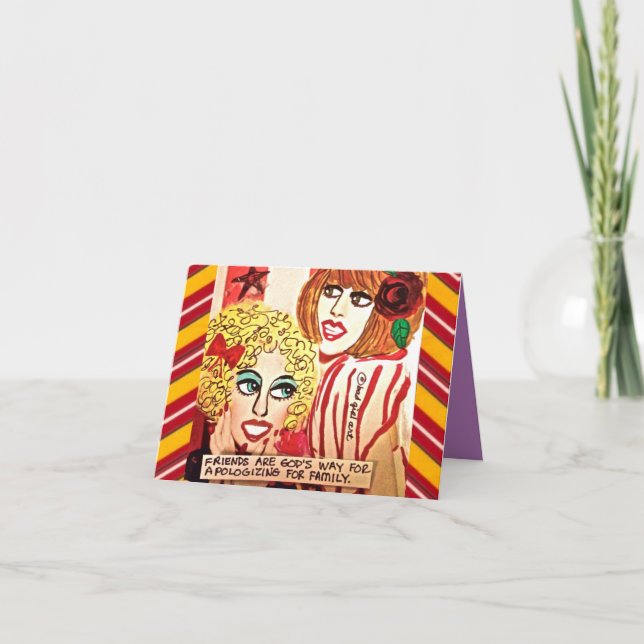 NOTECARD-FRIENDS ARE GOD'S WAY OF APOLOGIZING CARD (Front)