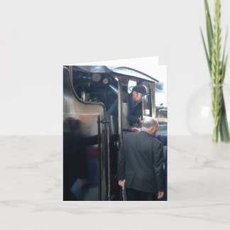 Notecard: In Charge of the Steam Train Card