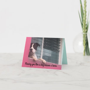 Notecard-missing you like a dog card