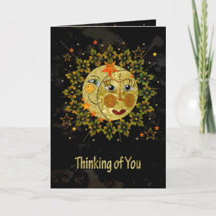 Notecard, SUN, MOON, STARS, Thinking of You, Blank Card