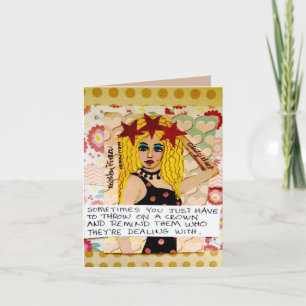 NOTECARD-THROW ON A CROWN AND REMIND CARD