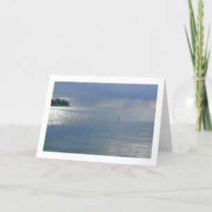 notecard, "WATCHING THE RAINS COME" Card