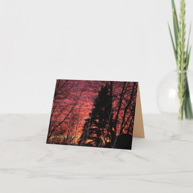 Notecard with Gorgeous Sunset (Front)