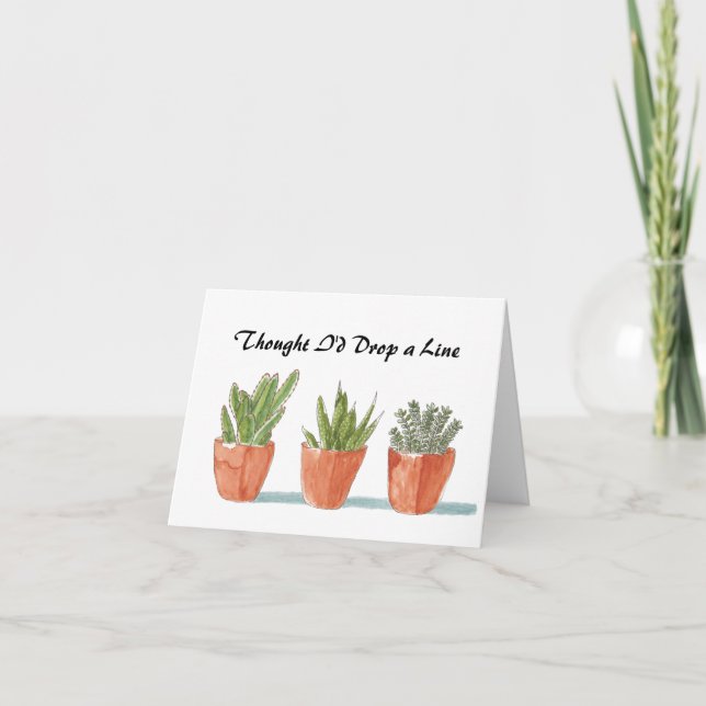 Notecards: Thought I'd Drop a Line Card (Front)