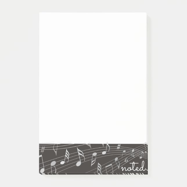 "Noted" Music Note Sheet Music Notes (Front)