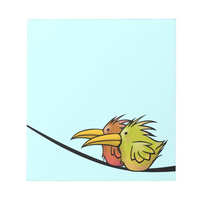 Notepad, 2 Birds on a Wire Notepad (Front)