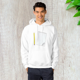 Notepad And Pencil Mens Hoodie