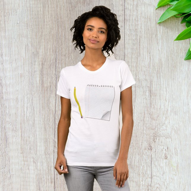 Notepad And Pencil Womens T-Shirt (Creator Uploaded)