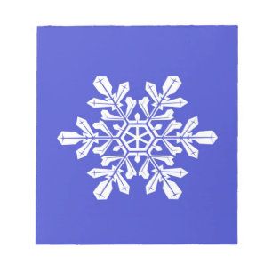 Notepad Blue Snow Flake