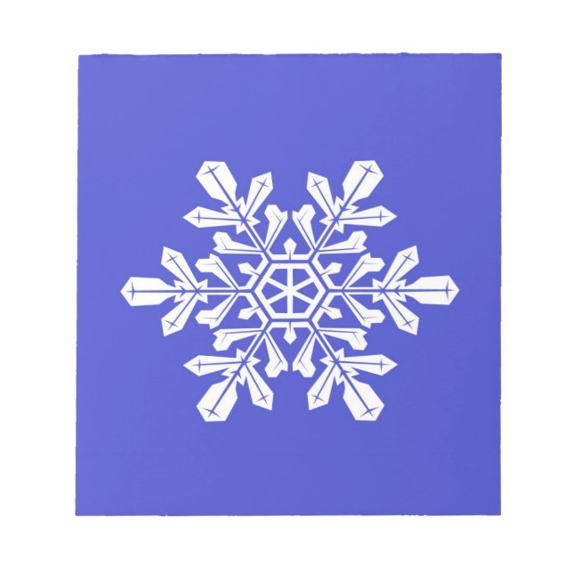 Notepad Blue Snow Flake (Front)