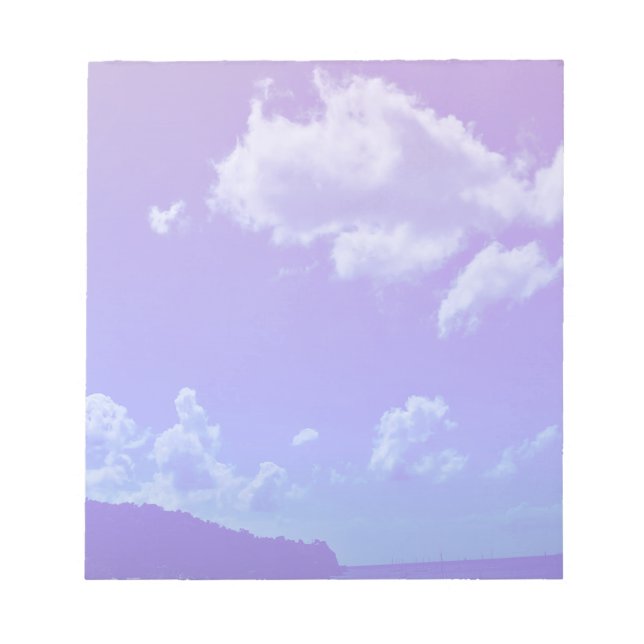 Notepad Clouds Mountain Purple Scenery  (Front)
