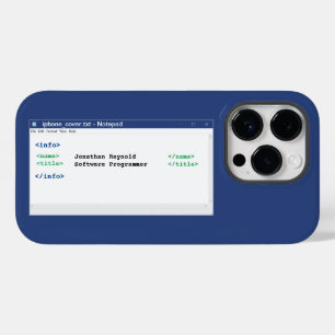 Notepad Coder Programmer Format Computer Scientist Case-Mate iPhone 14 Pro Case
