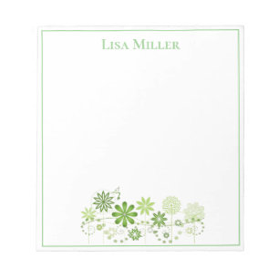 Notepad-Custom Name-Floral Notepad