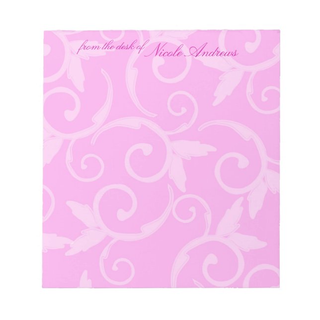 Notepad - Girly Swirl (Front)