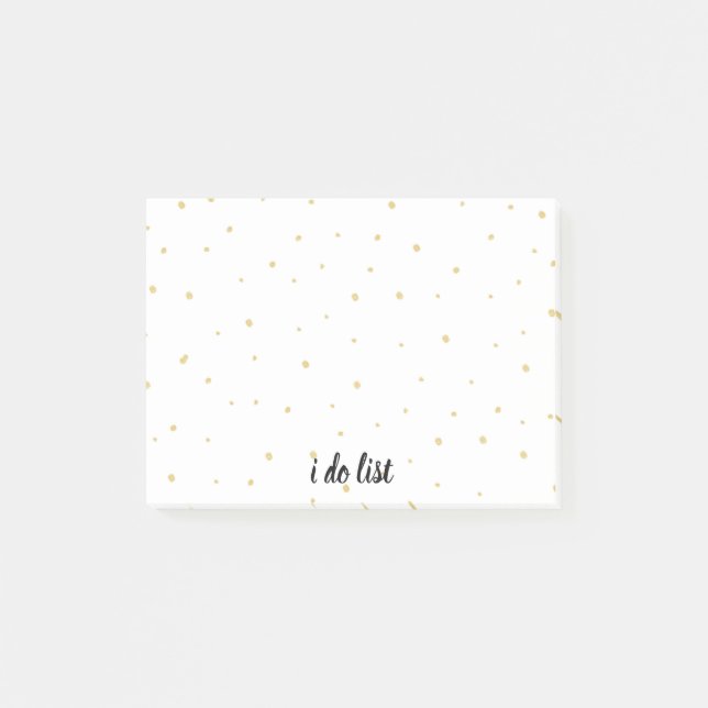 Notepad - i do list Gold Dots (Front)