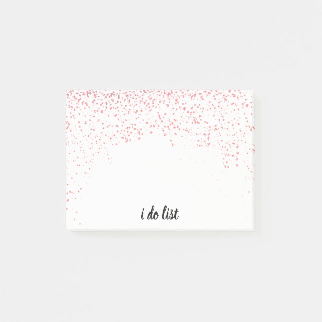 Notepad - i do list Pink Confetti (Front)