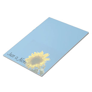 Notepad LG - sunflower "Just a note"