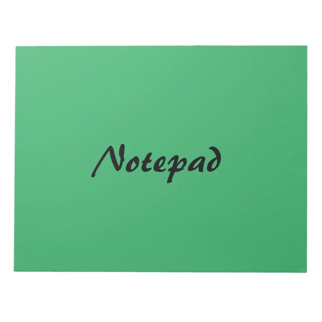 Notepad Printed sea green Background Business Exam (Front)