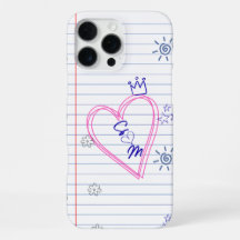 Notepad Scribbles Customizable Phone Case