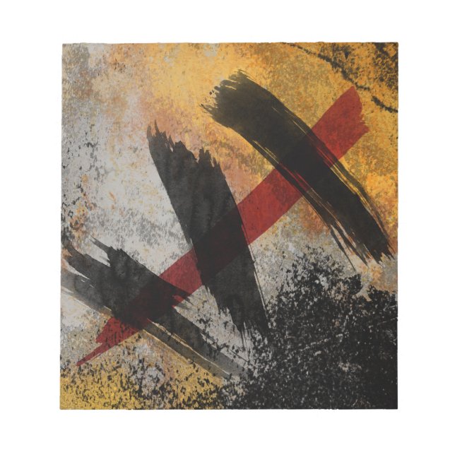 Notepad, The Scar, Digital Abstract Painting Notepad (Front)