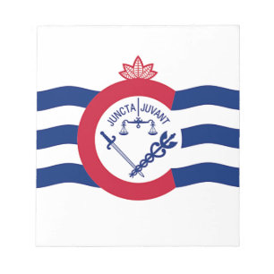 Notepad with Flag of Cincinnati City, USA