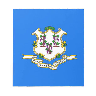 Notepad with Flag of Connecticut State