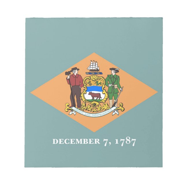 Notepad with Flag of Delaware State (Front)