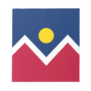 Notepad with Flag of Denver City, Colorado State