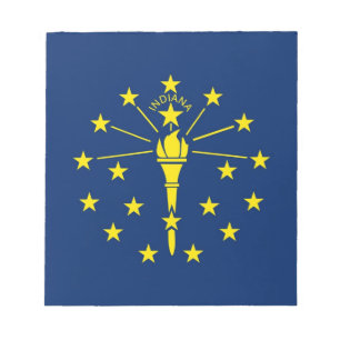 Notepad with Flag of Indiana State