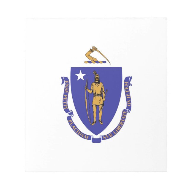 Notepad with Flag of Massachusetts State (Front)