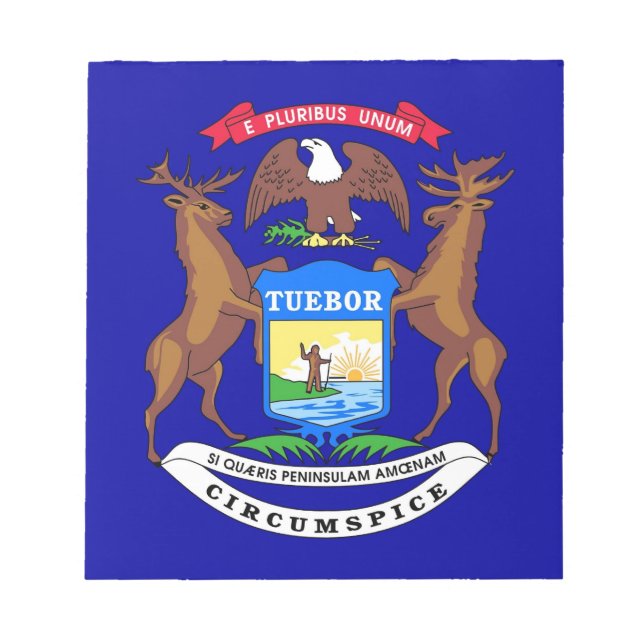 Notepad with Flag of Michigan State (Front)