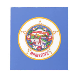 Notepad with Flag of Minnesota State