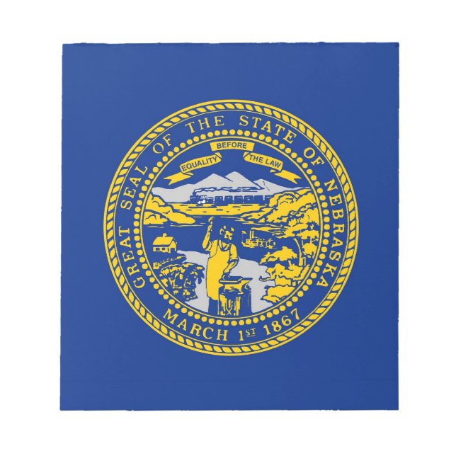 Notepad with Flag of Nebraska State (Front)