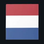 Notepad with Flag of Netherlands<br><div class="desc">Add a touch of Dutch pride to your stationery collection with our exclusive notepad featuring the flag of the Netherlands! Crafted with meticulous attention to detail, this notepad is more than just a functional item; it’s a celebration of Dutch culture and heritage. The vibrant design prominently displays the iconic Dutch...</div>