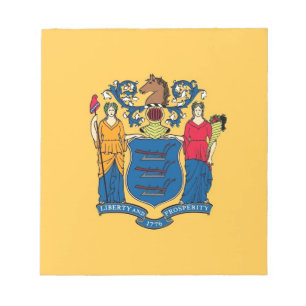 Notepad with Flag of New Jersey State